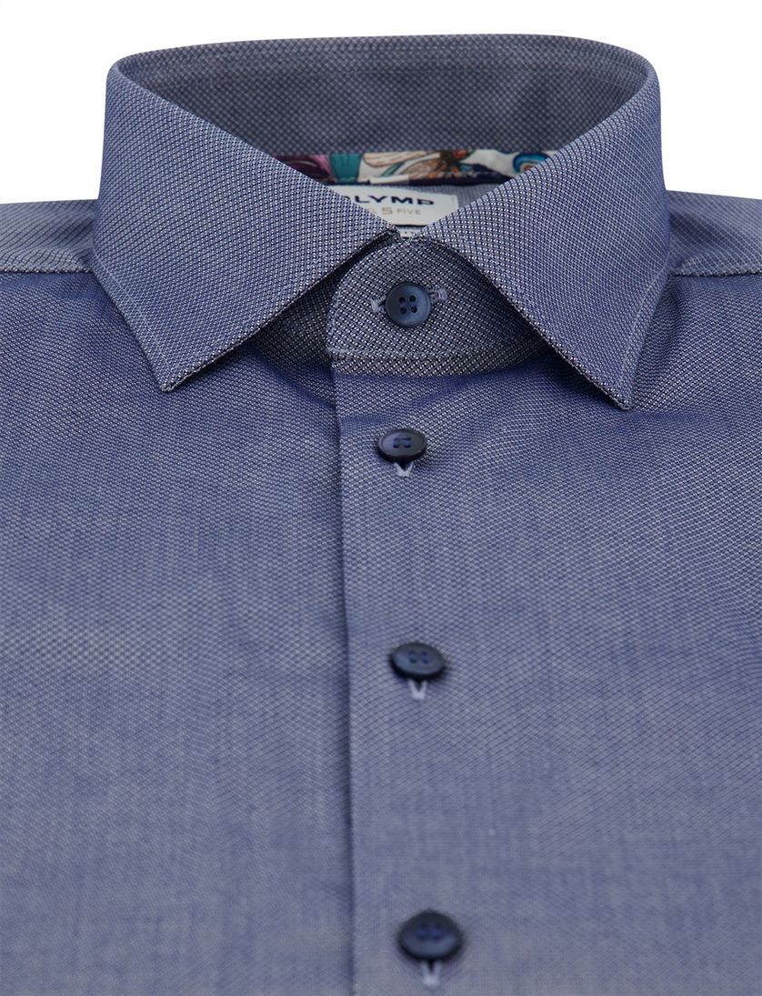 Overhemd Olymp Level Five Body fit donkerblauw katoen