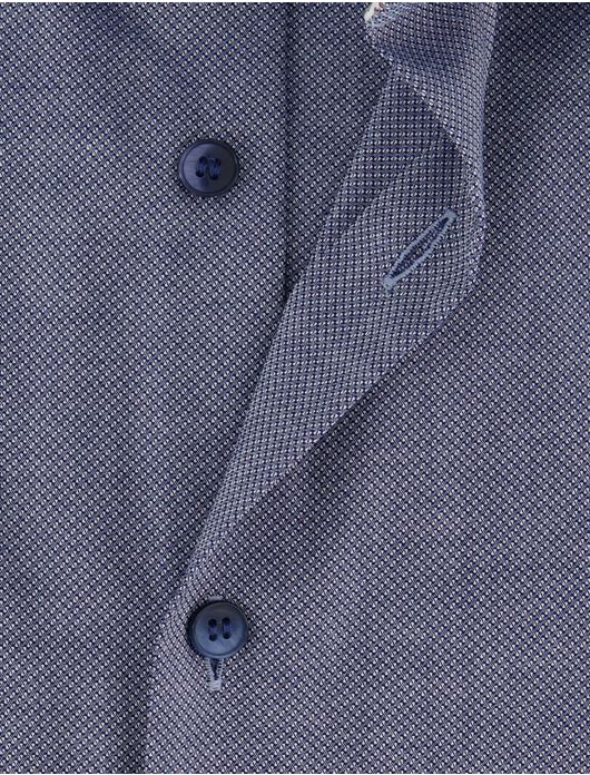 Olymp Level Five Body fit Overhemd donkerblauw katoen