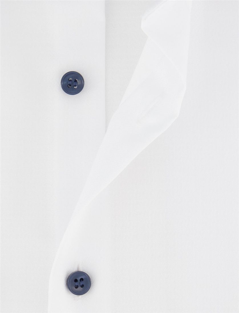 Overhemd Olymp Level Five Body fit wit katoen donkere knoop
