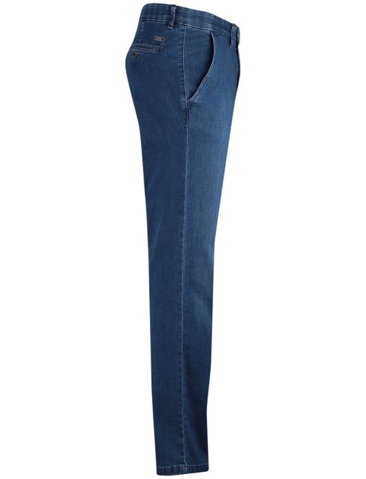 Eurex flatfront broek denim blauw