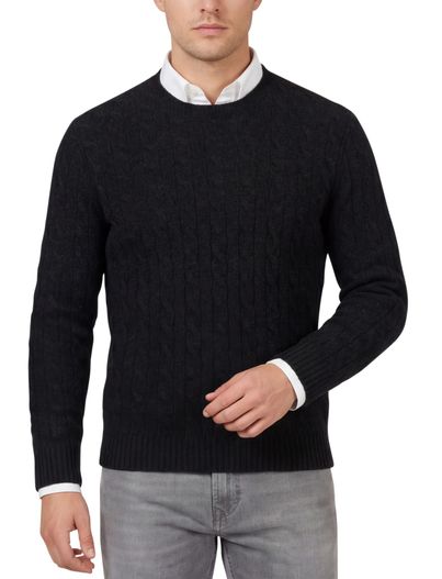 Polo Ralph Lauren Polo Ralph Lauren donkergrijs kabeltrui wol