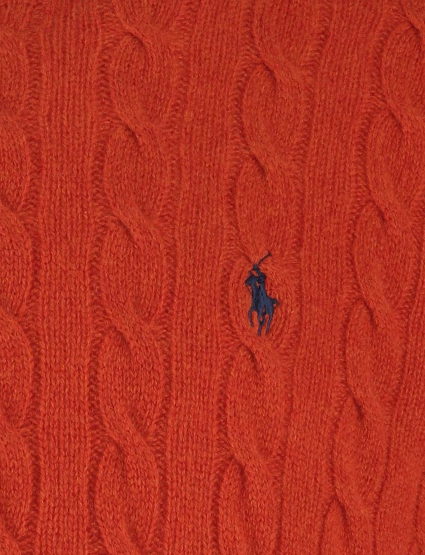 Polo Ralph Lauren kabeltrui wol oranje