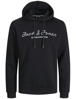 Jack & Jones Jack & Jones hoodie zwart katoen met logo