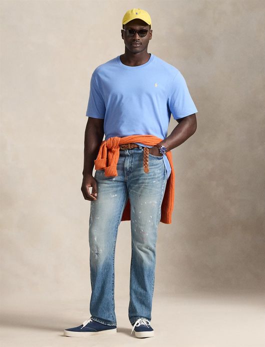 Polo Ralph Lauren t-shirt big en tall lichtblauw wijde fit