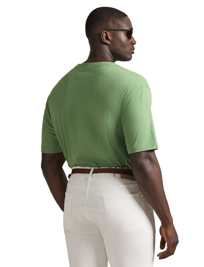 Polo Ralph Lauren t-shirt big en tall groen katoen ronde hals