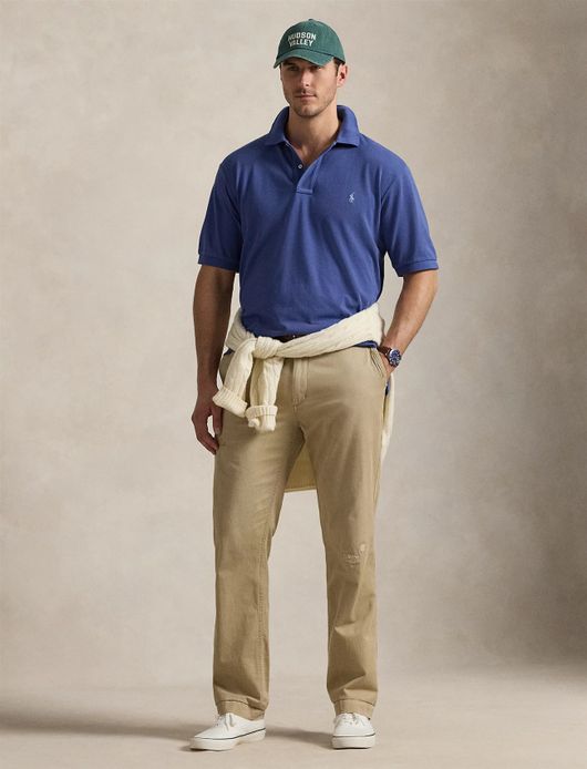 Polo Ralph Lauren polo big en tall donkerblauw wijde fit 2-knoops