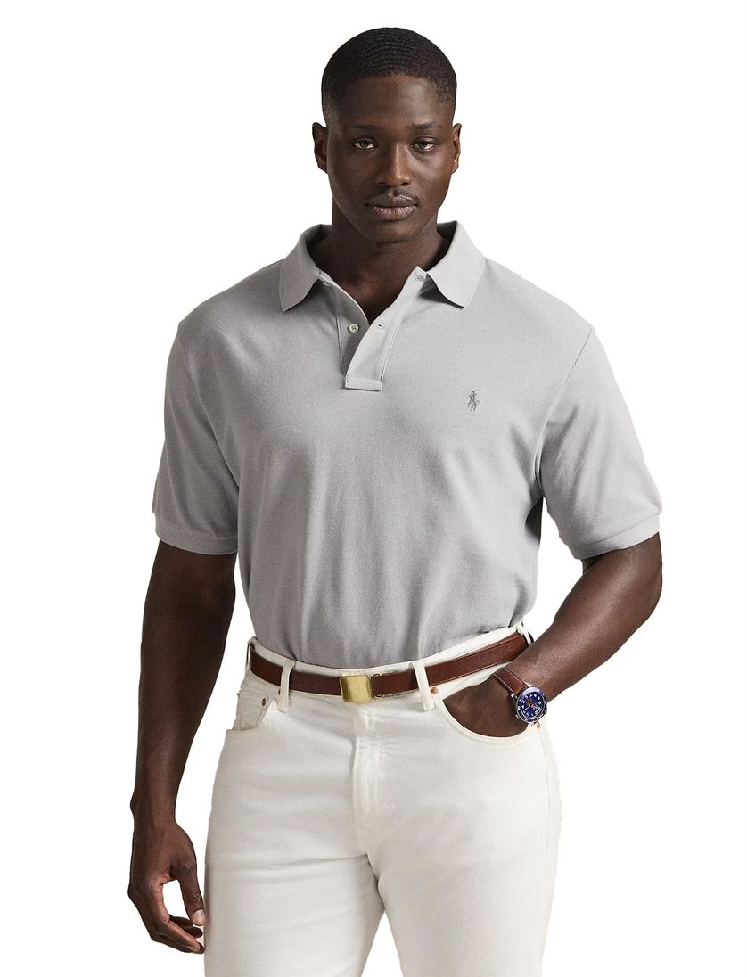 polo big en tall Polo Ralph Lauren grijs korte mouw