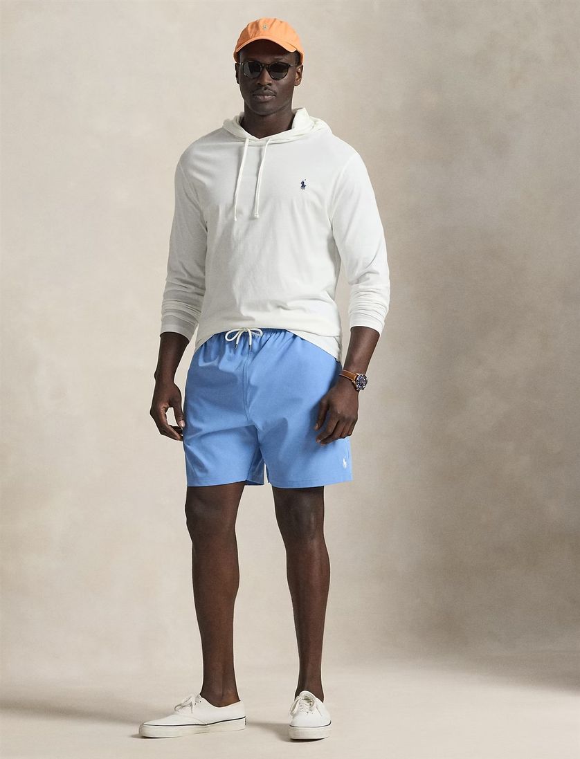 zwembroek blauw en wit big and tall polo ralph lauren polyester