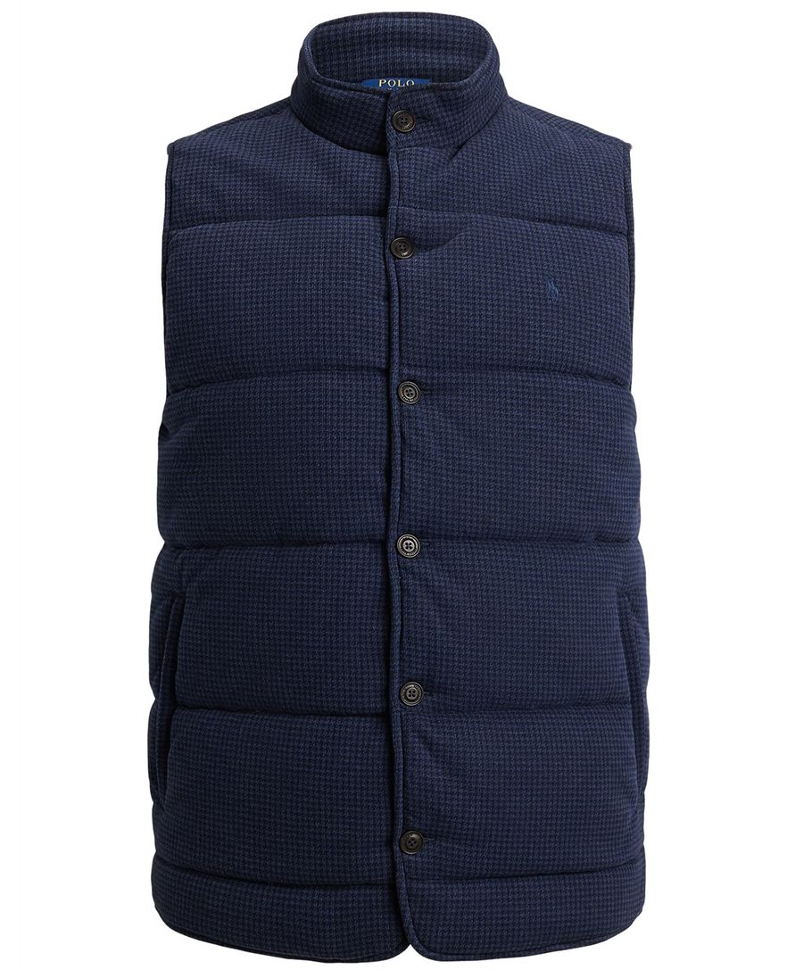 Polo Ralph Lauren bodywarmer big en tall wijde fit blauw geprint