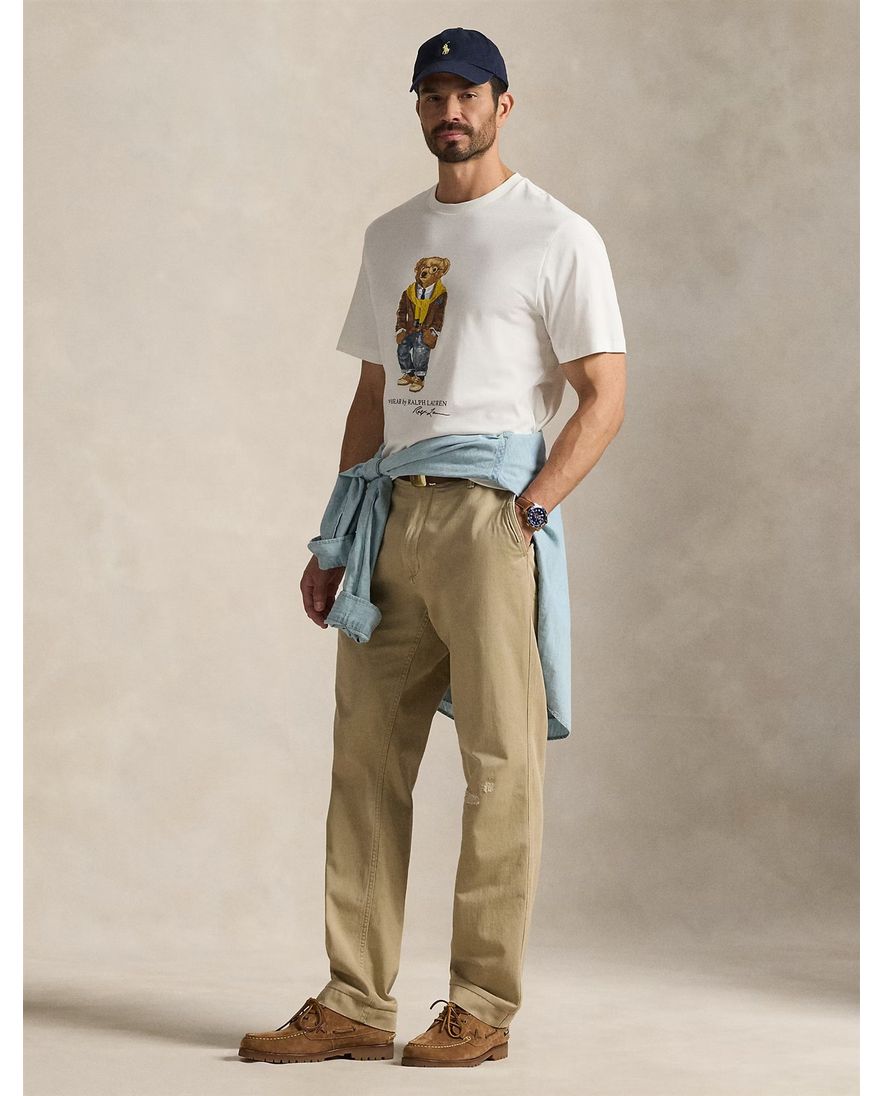 Polo Ralph Lauren t-shirt big en tall creme wijde fit