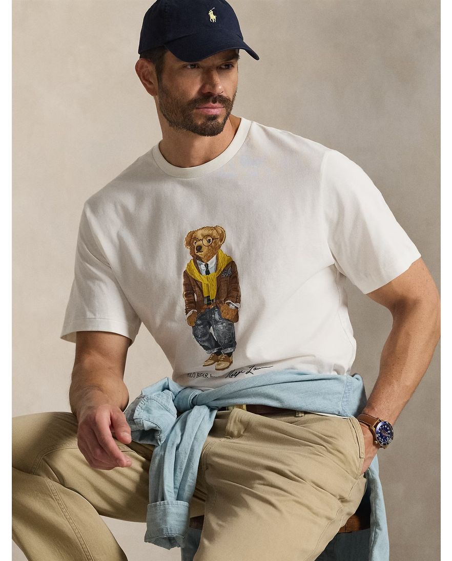 Polo Ralph Lauren t-shirt big en tall creme wijde fit