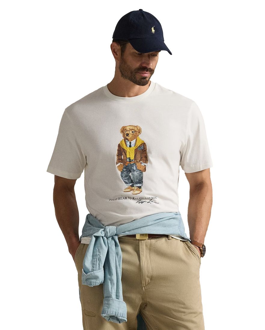 Polo Ralph Lauren t-shirt big en tall creme wijde fit