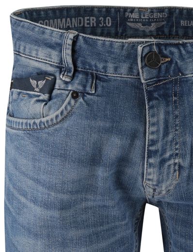 Blauwe PME Legend jeans Commander 3.0 relaxed fit denim