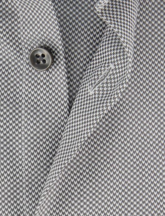 Ledub modern fit overhemd grijs katoen