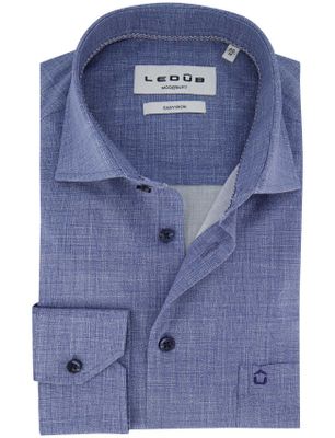 Ledub Ledub overhemd blauw katoen modern fit ml7