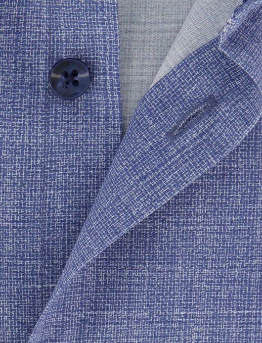 Ledub overhemd blauw katoen modern fit ml7