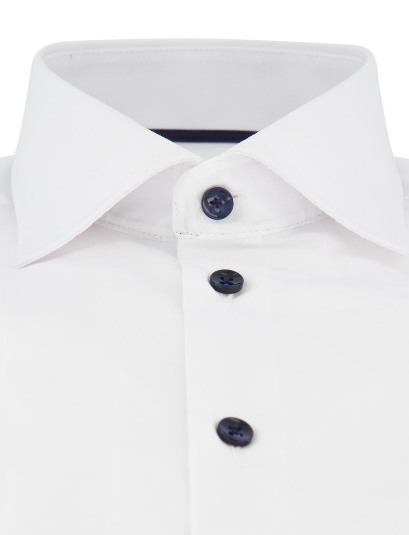 Ledub overhemd modern fit zwart effen