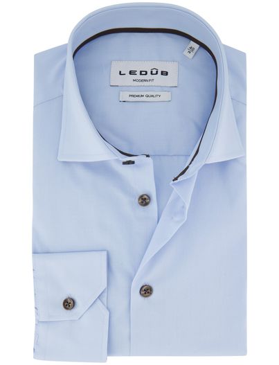Ledub Ledub overhemd modern fit lichtblauw effen