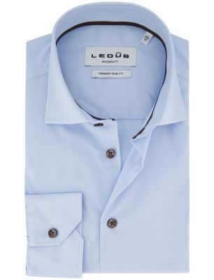 Ledub Ledub overhemd modern fit lichtblauw katoen