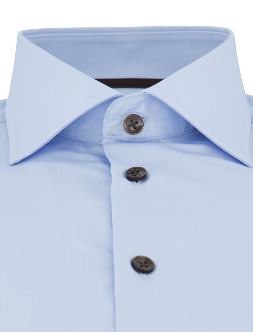 Ledub overhemd modern fit lichtblauw katoen