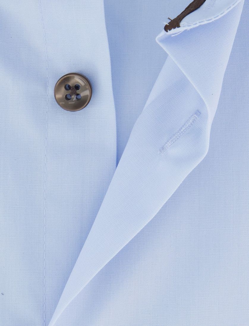 Ledub overhemd modern fit lichtblauw katoen