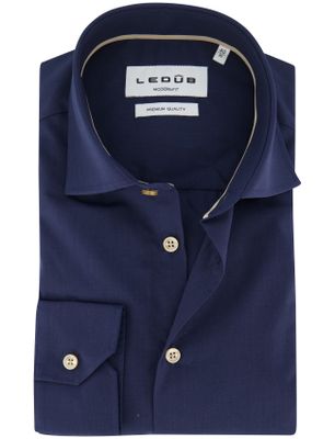 Ledub Ledub overhemd donkerblauw effen