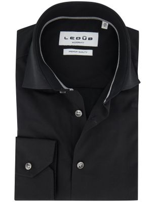 Ledub Ledub modern fit zwart overhemd effen