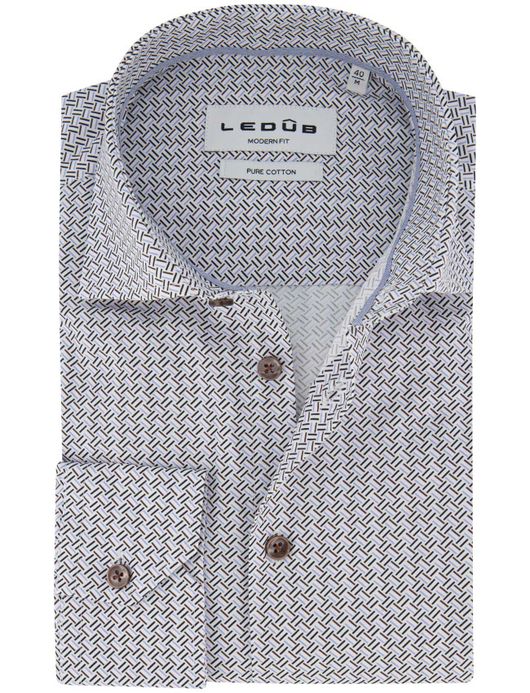 Ledub overhemd modern fit lichtblauw