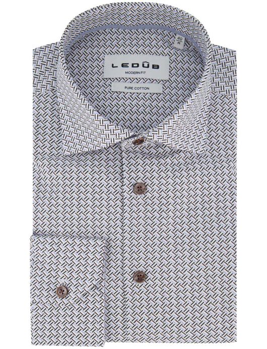 Ledub overhemd modern fit lichtblauw