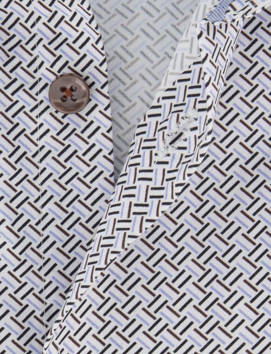 Ledub overhemd modern fit lichtblauw katoen