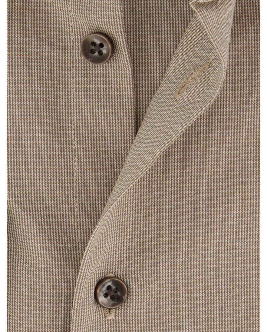 Ledub overhemd modern fit geruit beige