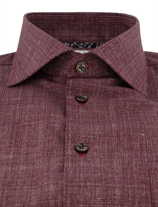 Ledub overhemd rood katoen geprint