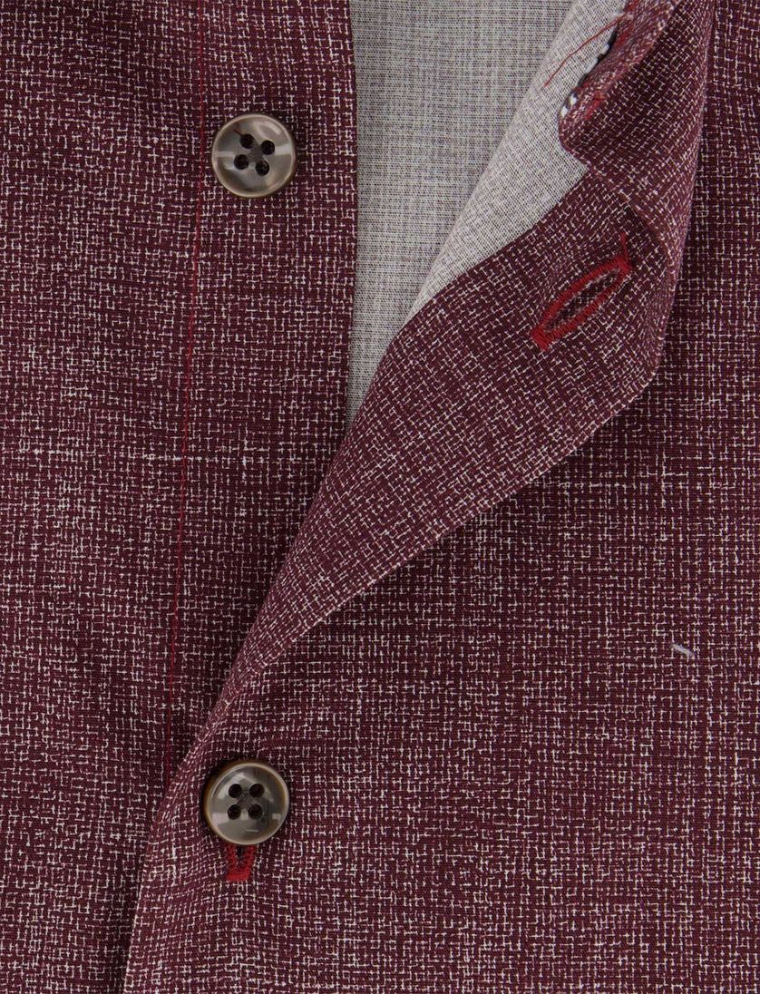 Ledub overhemd modern fit rood geprint