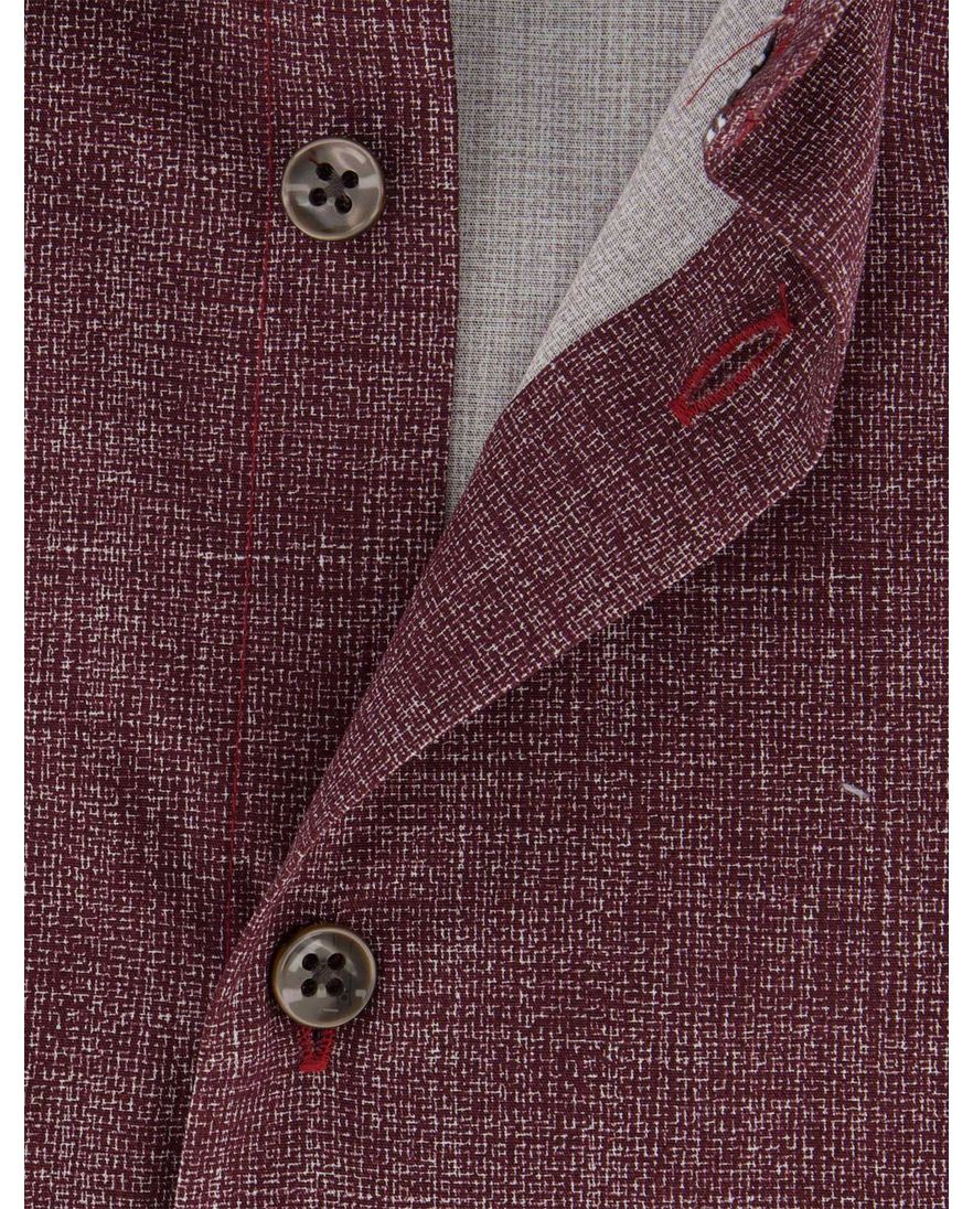 Ledub overhemd rood katoen geprint