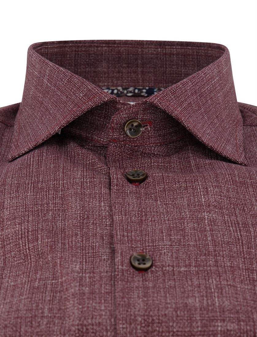 Ledub overhemd rood katoen geprint