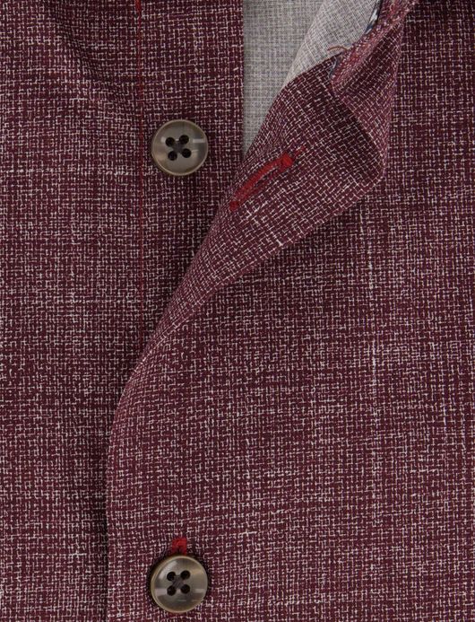 Ledub overhemd rood katoen modern fit