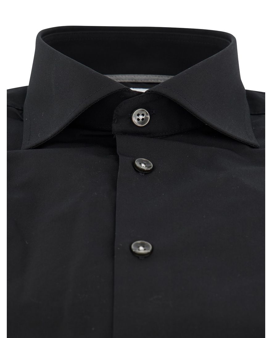 Ledub overhemd modern fit effen zwart