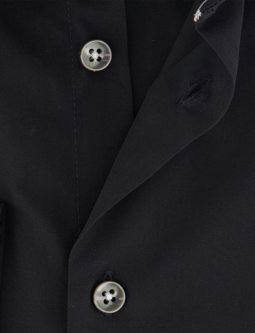 Ledub zwart overhemd modern fit effen