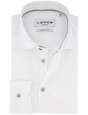 Ledub Ledub overhemd wit katoen modern fit