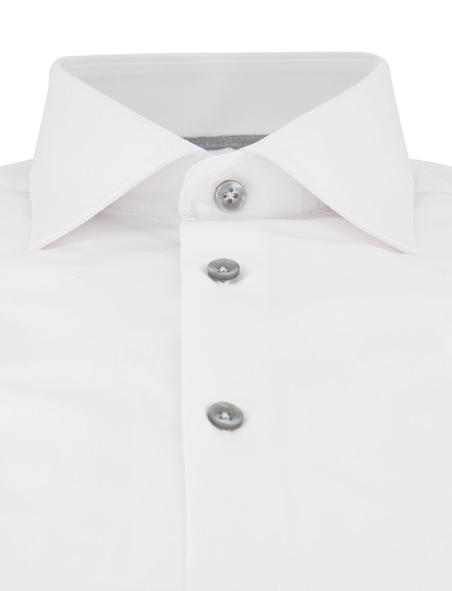 Ledub modern fit overhemd wit katoen