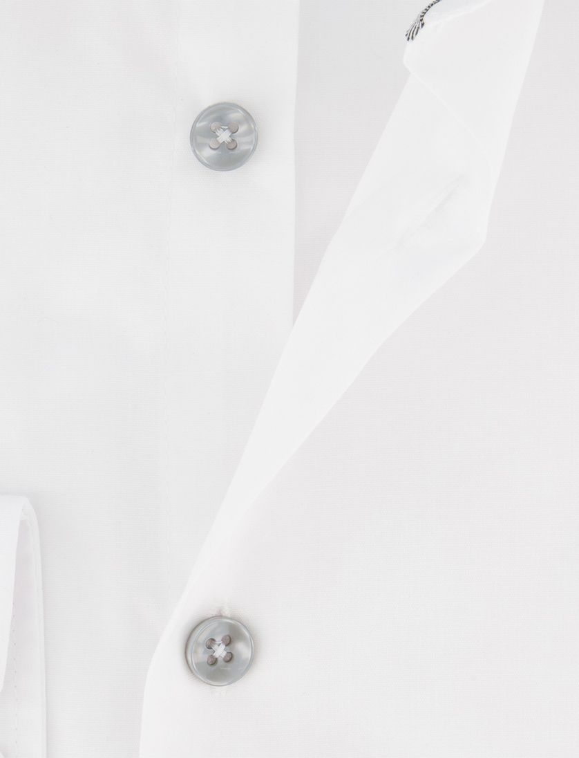 Ledub overhemd wit katoen modern fit