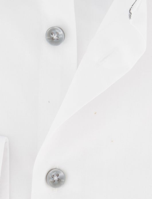 Ledub overhemd modern fit wit effen