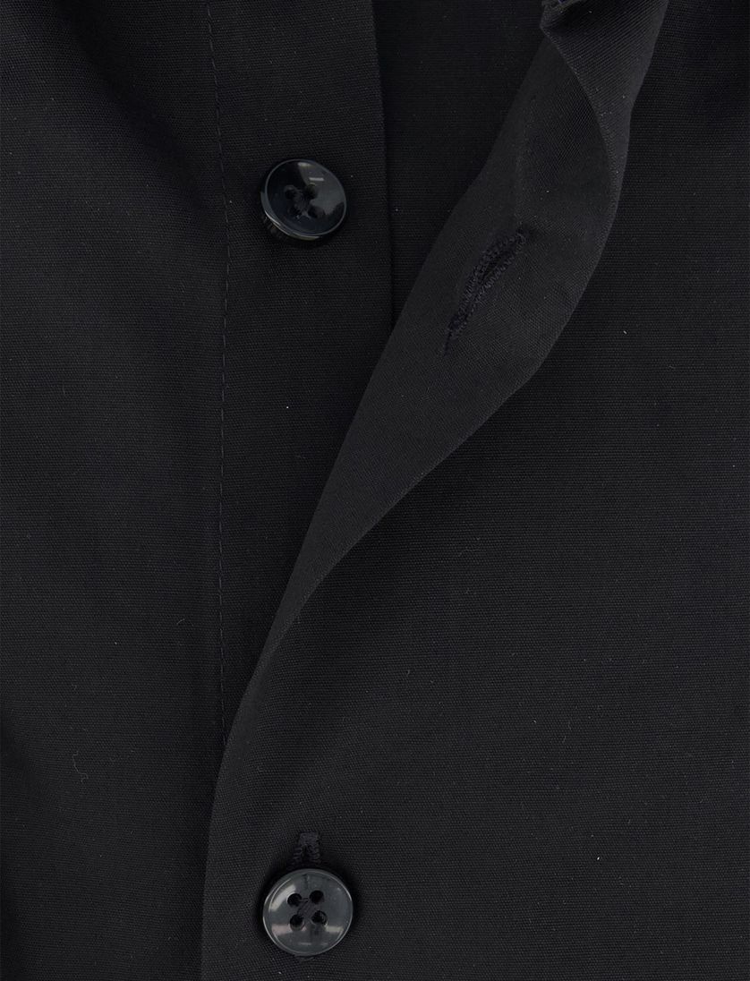 Ledub modern fit zwart overhemd effen ml7