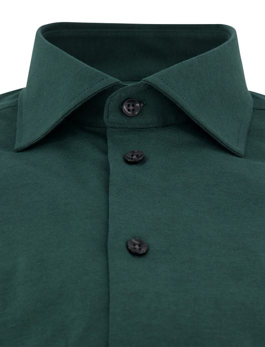 Ledub overhemd modern fit groen katoen