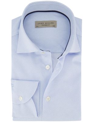 John Miller Overhemd John Miller Tailored Fit lichtblauw katoen