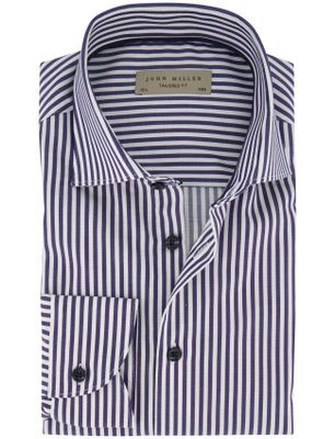John Miller Overhemd John Miller ml 5 navy gestreept