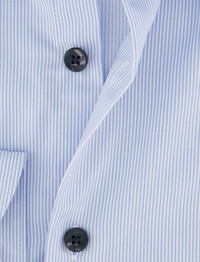 Lichtblauw overhemd John Miller mouwlengte 7 katoen