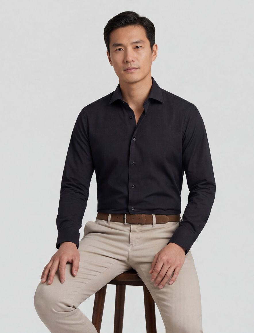 John Miller overhemd zwart