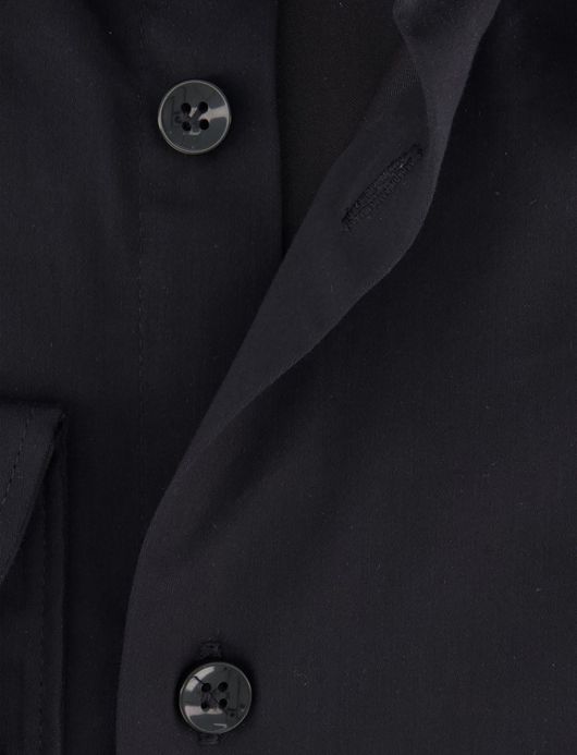 John Miller Tailored Fit overhemd ml 5 zwart