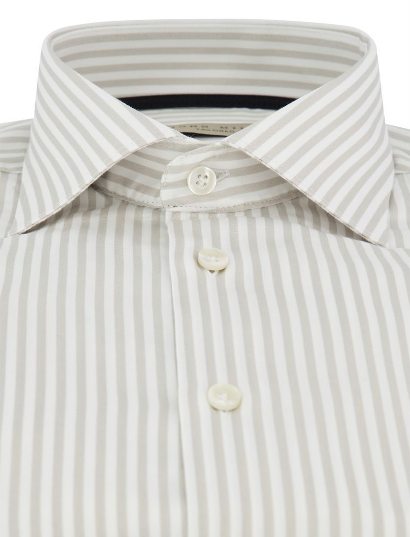 Lichtgrijs gestreept John Miller overhemd ml 5